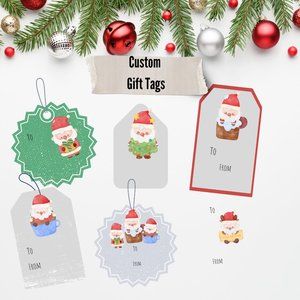 Custom Santa Claus Chiristmas Gift Tags